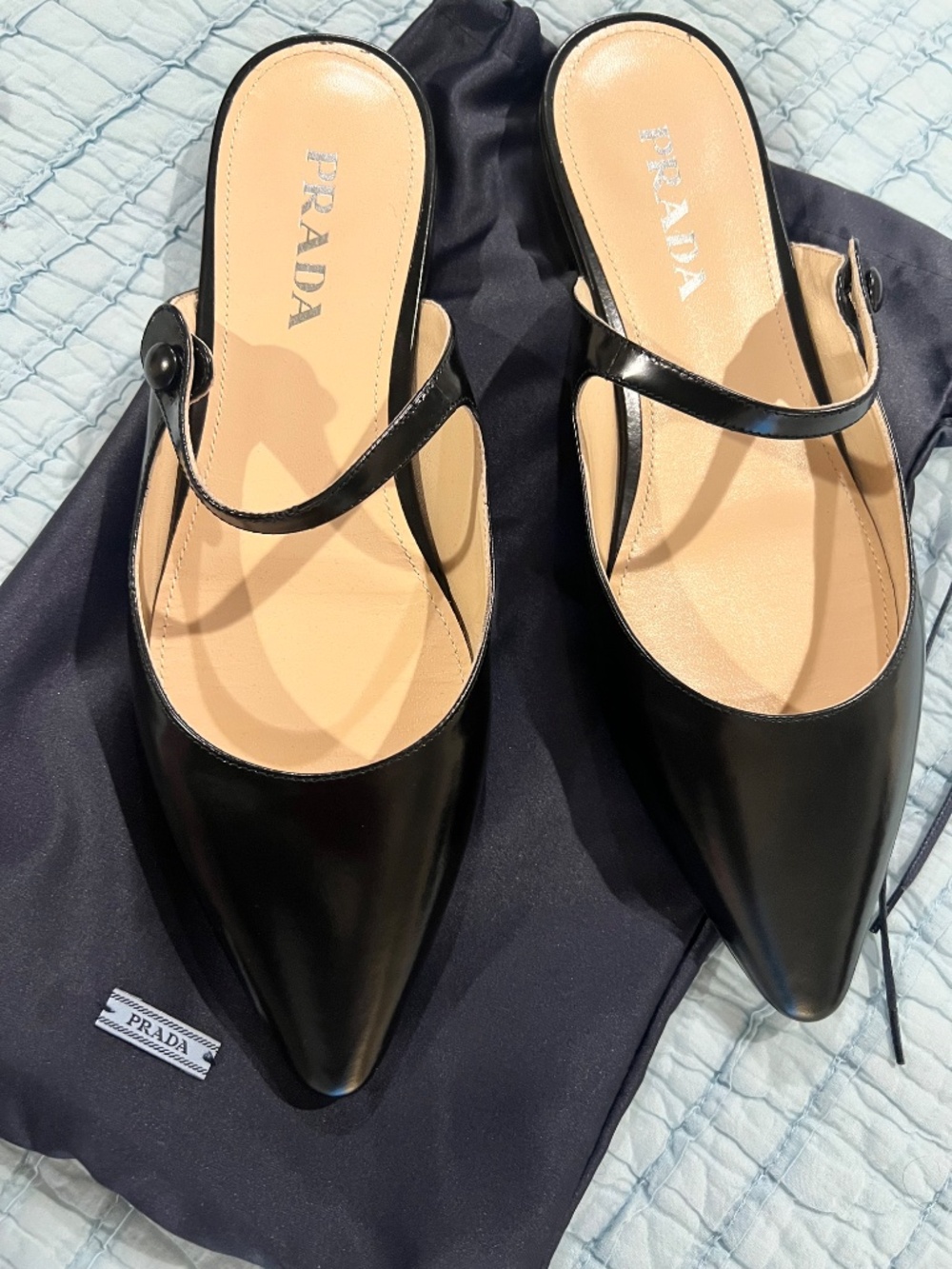 PRADA Women's Solid Mary Jane- Size 41 - Picture 3 of 3